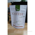 Custom printed white paper foil bag for coffee bean packaging